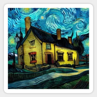 Starry Night Over Godric's Hollow Sticker